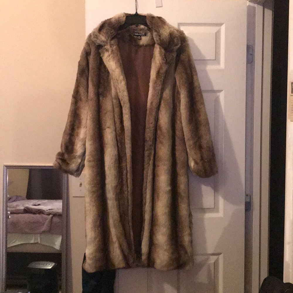 Faux mink fur size M